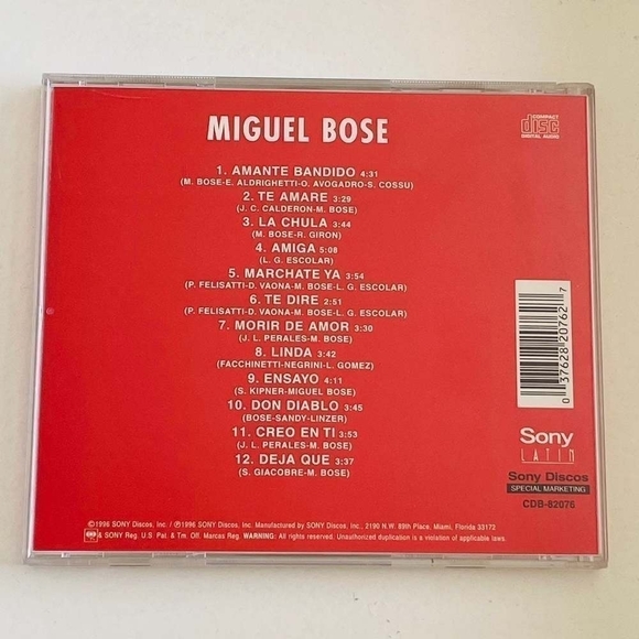CD Miguel Bose - Miguel Bose - Picture 2 of 2